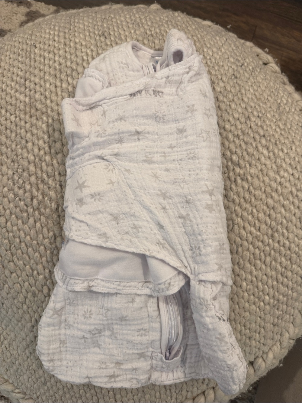 Halo White Star-Print Baby Swaddle